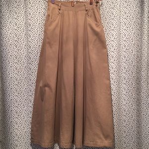 Ralph Lauren country khaki no slit maxi skirt